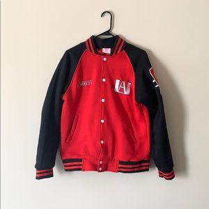 Red Riot Letterman Jacket.